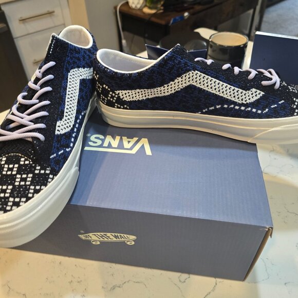 Vans Old Skool 36 LX Premium Skateboarding VN000EFKBX9 Cheetah Navy MENS 10 NEW - Picture 4 of 11